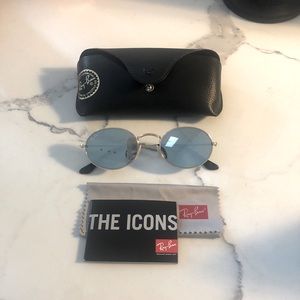 Ray Ban Oval Flat Lenses Sunglasses